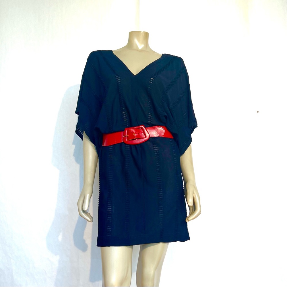 Vintage ROMAN KEFLAY Navy Blue Dress